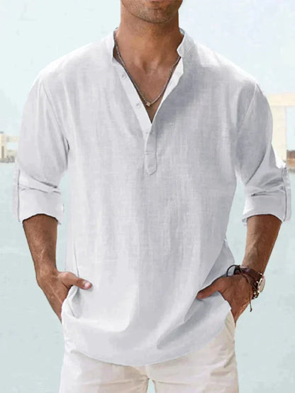 Chemise Homme Décontractée Manches Longues