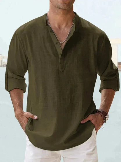Chemise Homme Décontractée Manches Longues