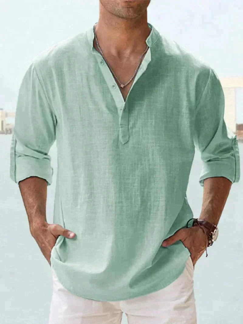 Chemise Homme Décontractée Manches Longues
