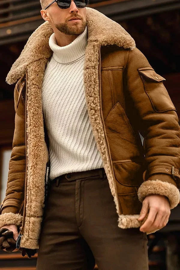 Blouson Cuir Véritable Élégant Féminin