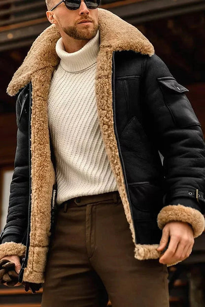 Blouson Cuir Véritable Élégant Féminin
