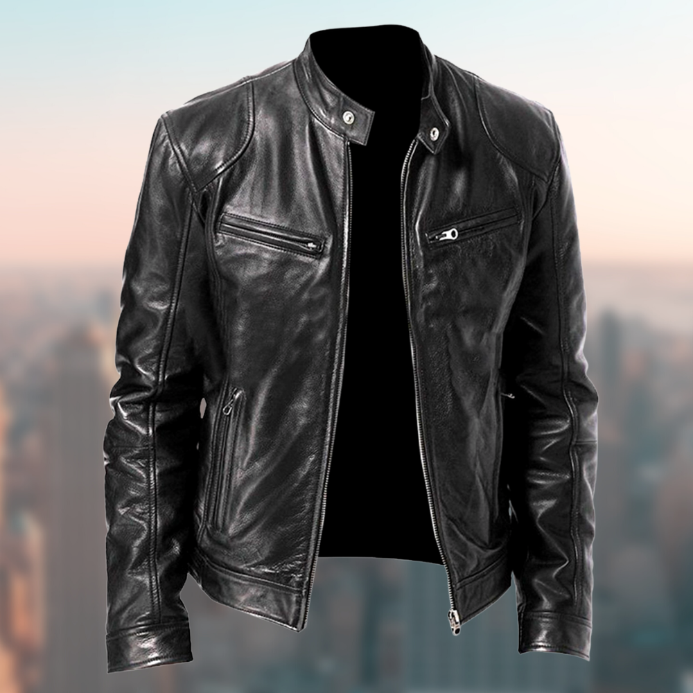 Veste Cuir Homme Classique et Résistante