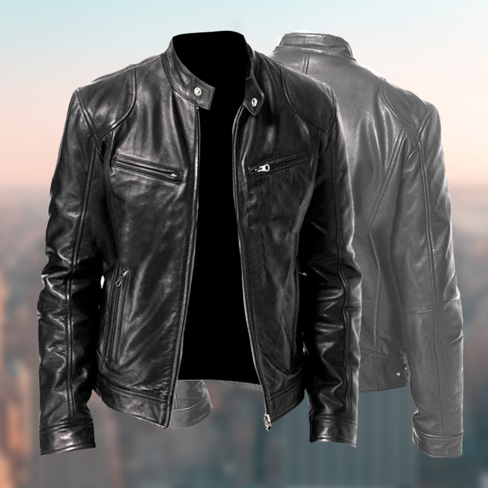 Veste Cuir Homme Classique et Résistante - Foivo