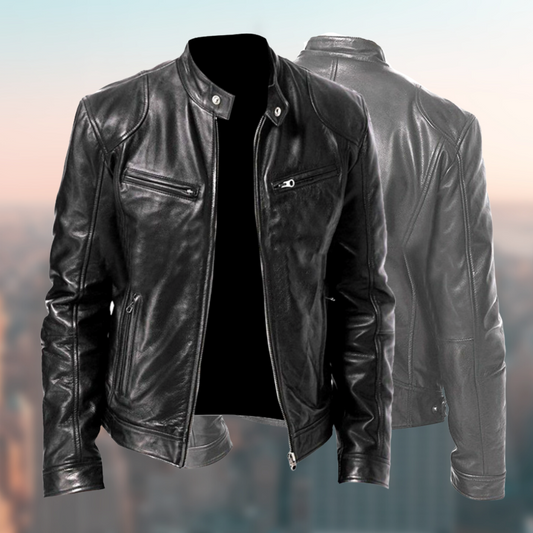 Veste Cuir Homme Classique et Résistante - Foivo