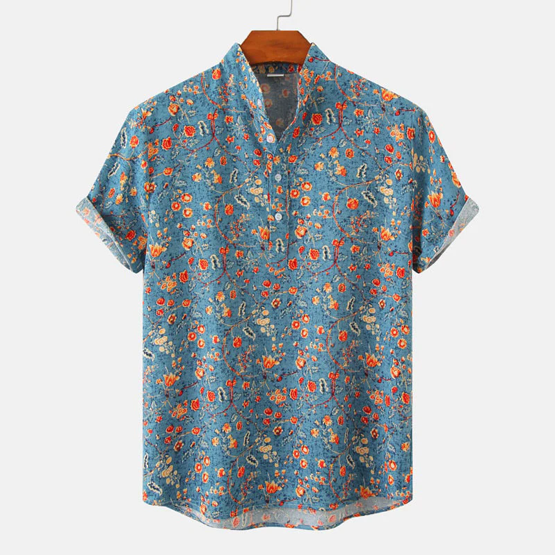 Chemise Imprimée Fleurs Fraîches et Légère