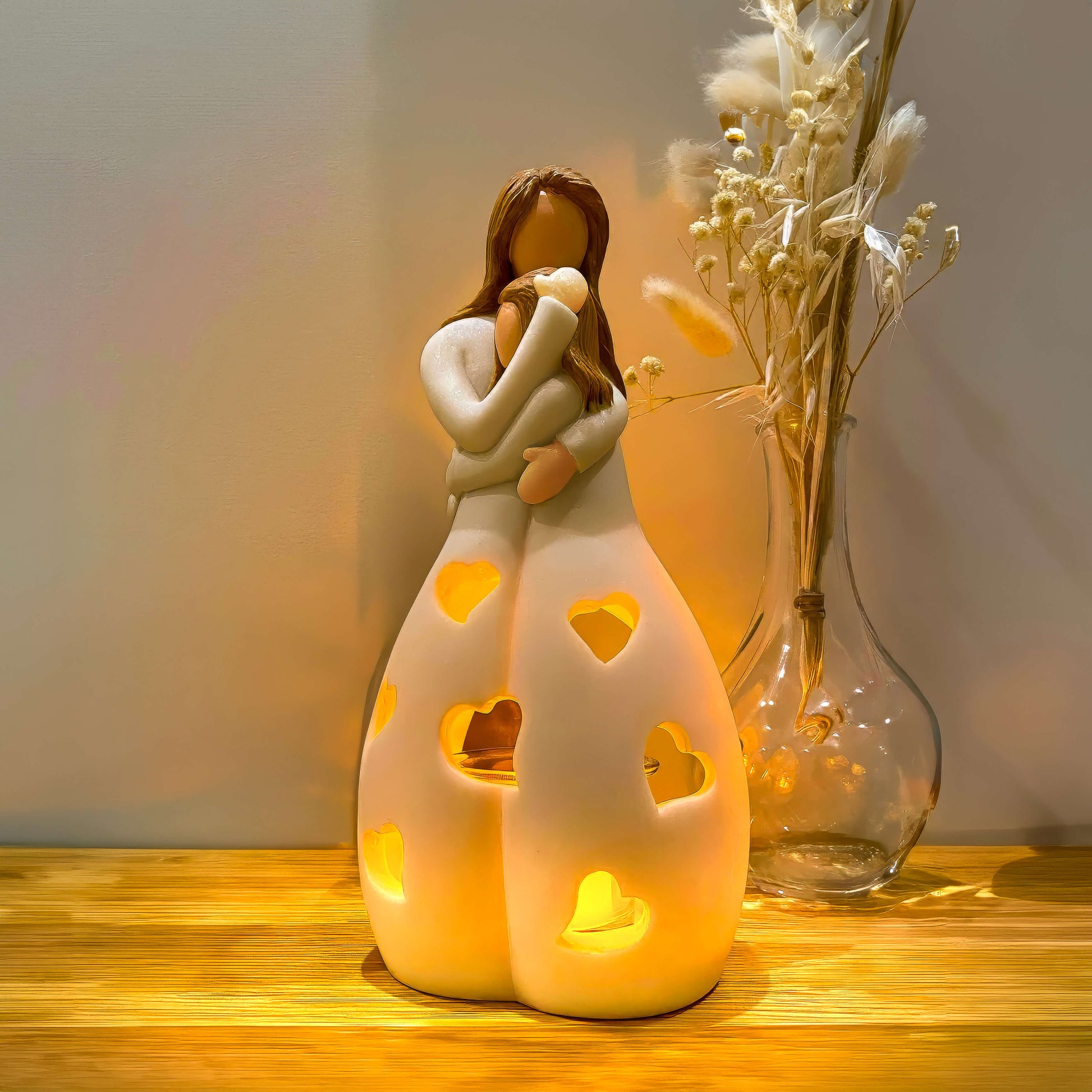 Lampe de Table Chic en Résine Beige Naturel - blxckfr