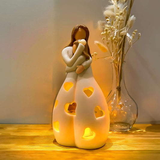 Lampe de Table Chic en Résine Beige Naturel - blxckfr