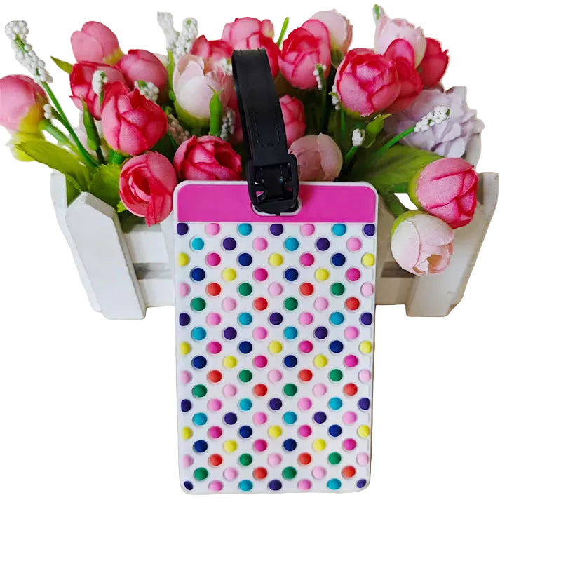 Étiquette de bagage Unisexe en PVC Motifs Pois - Foivo