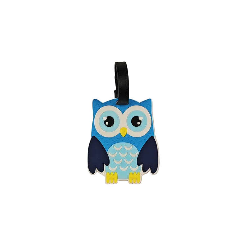 Étiquette de bagage Unisexe PVC Motif Hibou Ludique - Foivo