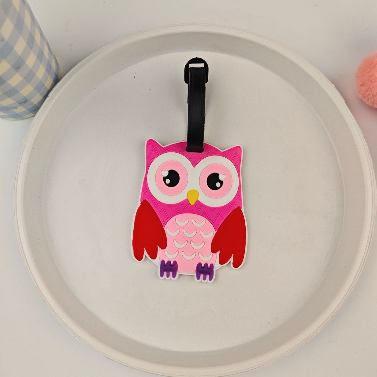Étiquette de bagage unisexe motif hibou ludique 8
