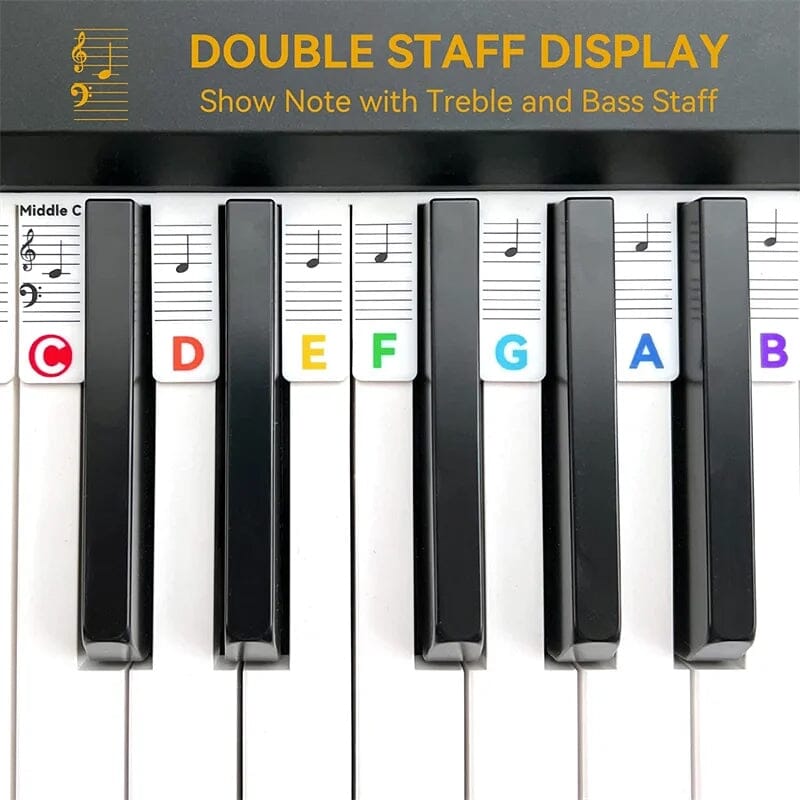 Étiquettes de notes amovibles pour clavier de piano 3