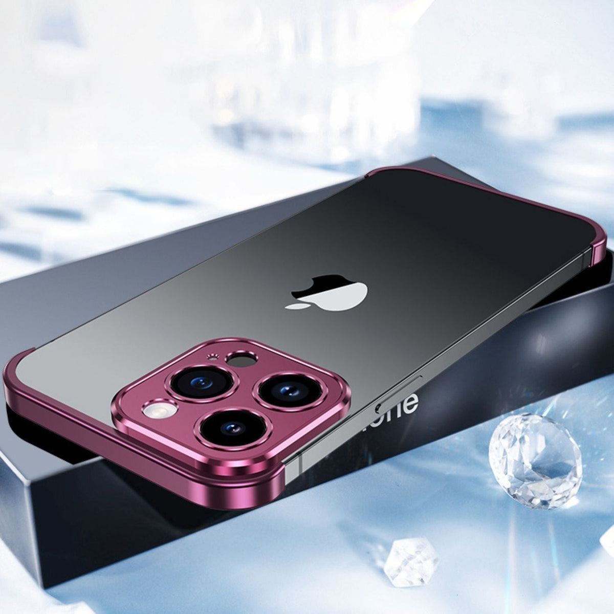 Étui de Téléphone Ultra-Minimaliste Métal Chic et Protecteur 9