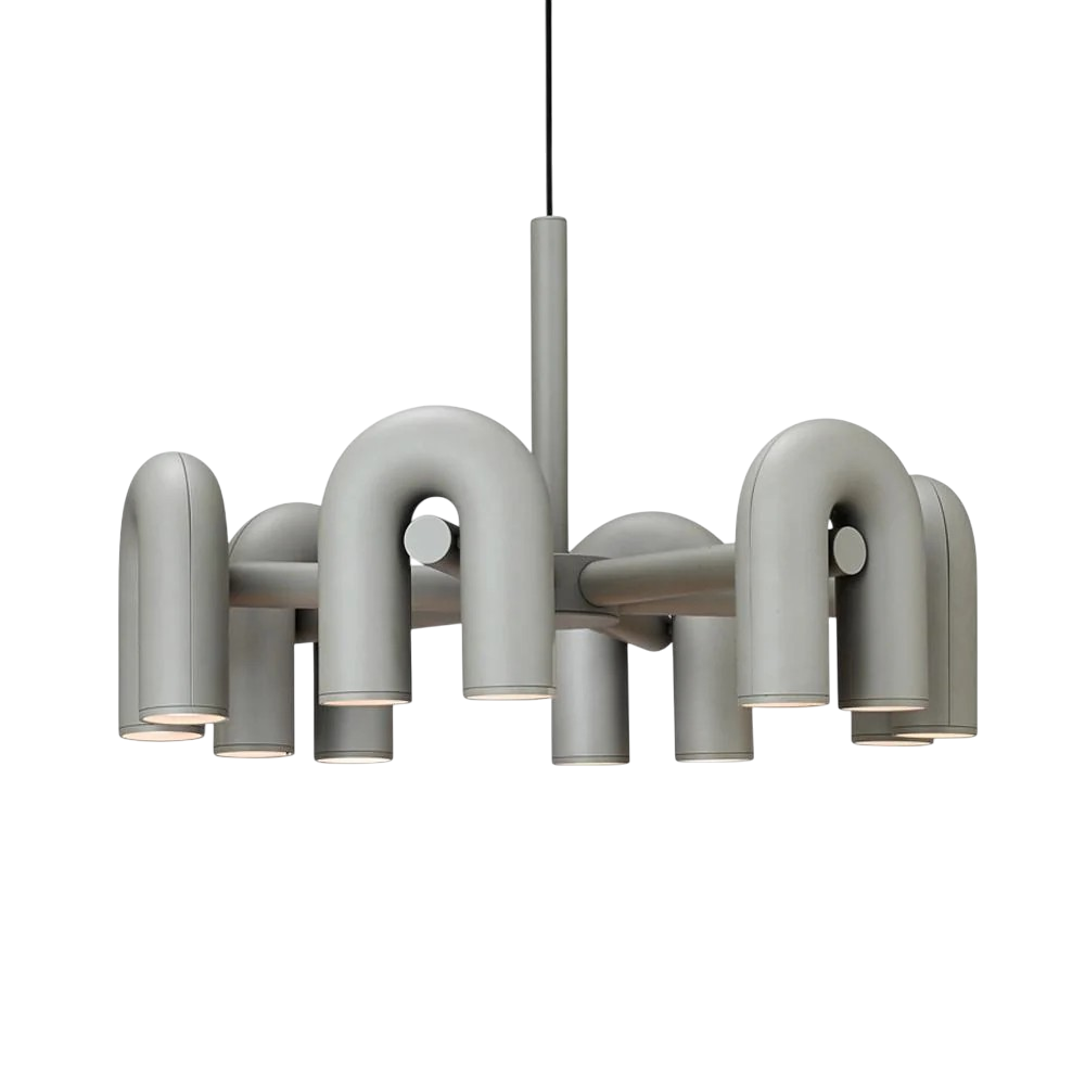 Lustre Design Géométrique Élégant avec LED - Foivo