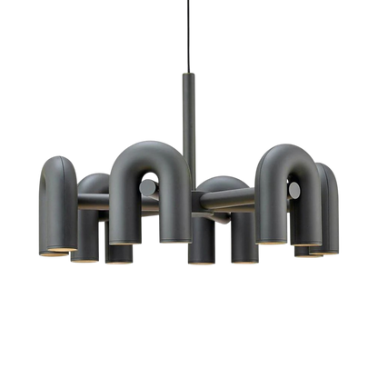 Lustre Design Géométrique Élégant avec LED