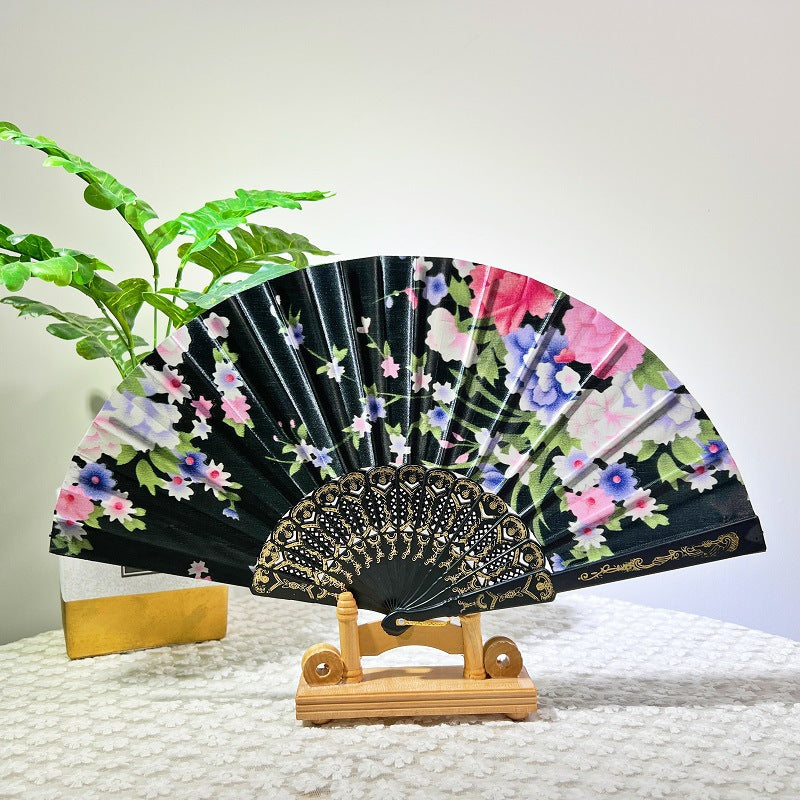 Éventail Pliant Floral Pour Femme Design Attrayant 12