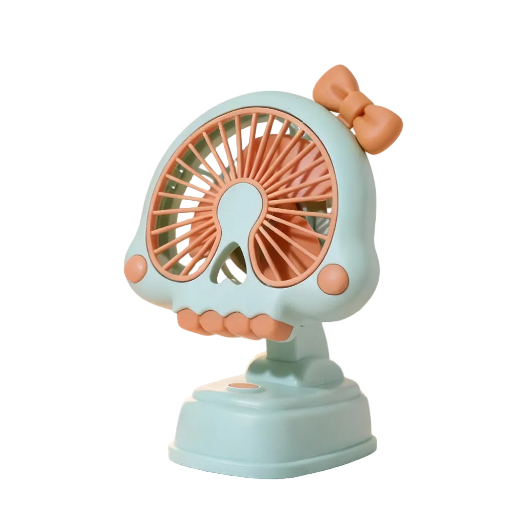 Éventail Portable Femme Design Tête de Mort Compact 5