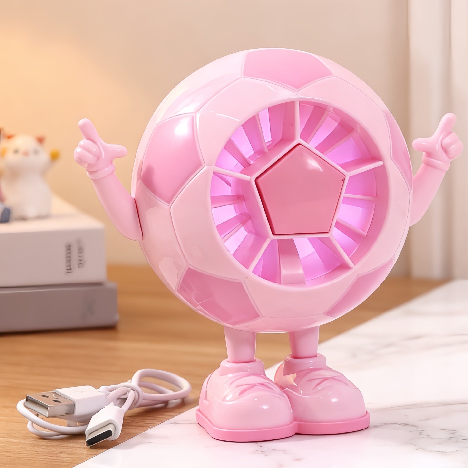 Éventail de Table Créatif Football pour Femmes 6