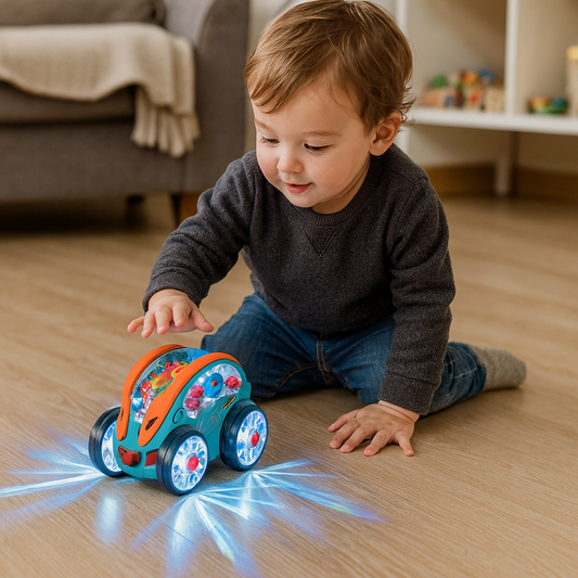 Voiture Jouet LED Lumineuse Rotation - BlxckFR