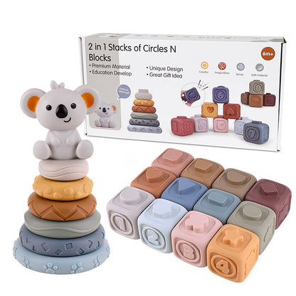 Bloc Jouet Silicone Éducatif pour Bébé