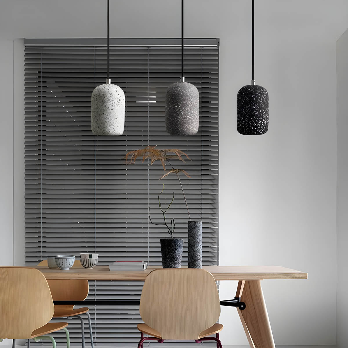 Lampe Suspendue Loft Industrielle Verre et Béton - Foivo