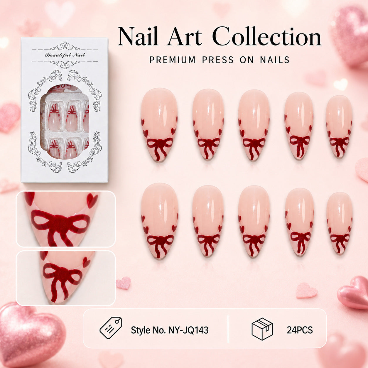 Faux Ongles Autocollants Style Moderne pour Femmes 0