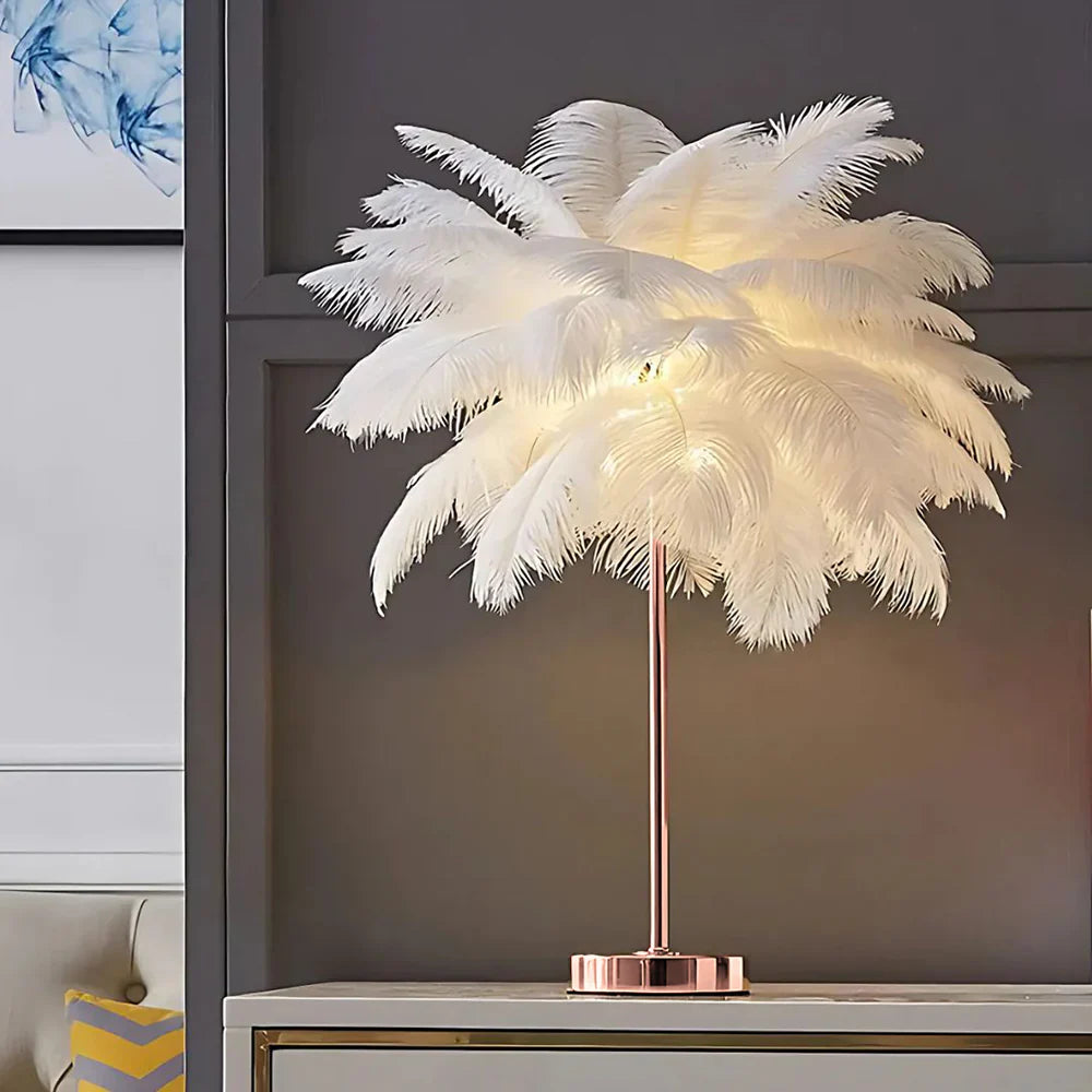 Lampe LED Élégante à Plumes avec Télécommande - BlxckFR