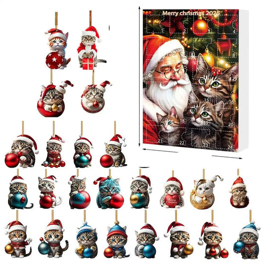 Décorations de Noël Chat Mignon en Acrylique Résistant - Foivo