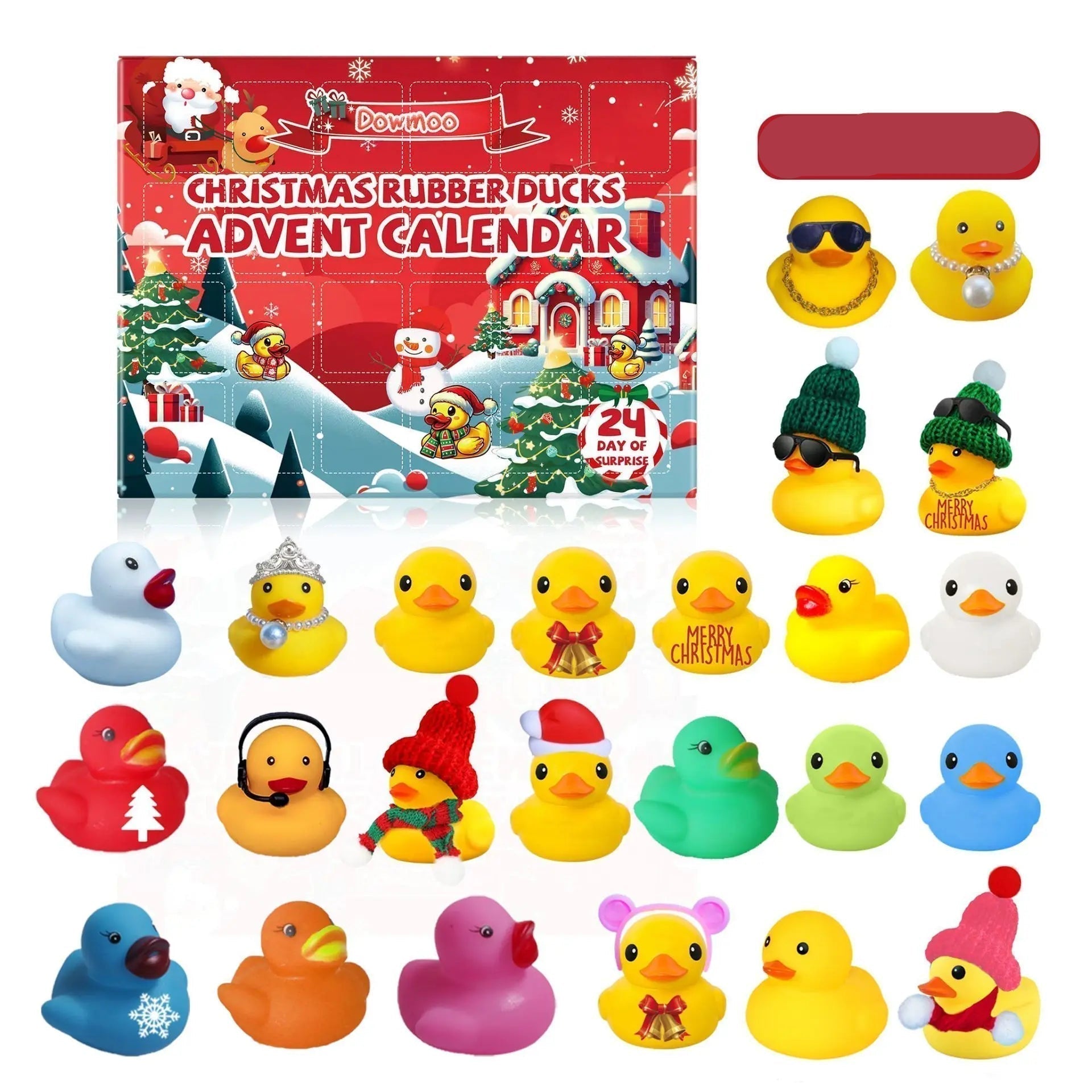 Calendrier de l'Avent Jouets en Caoutchouc | 24 Petites Joies de Noël pour Enfants - Foivo