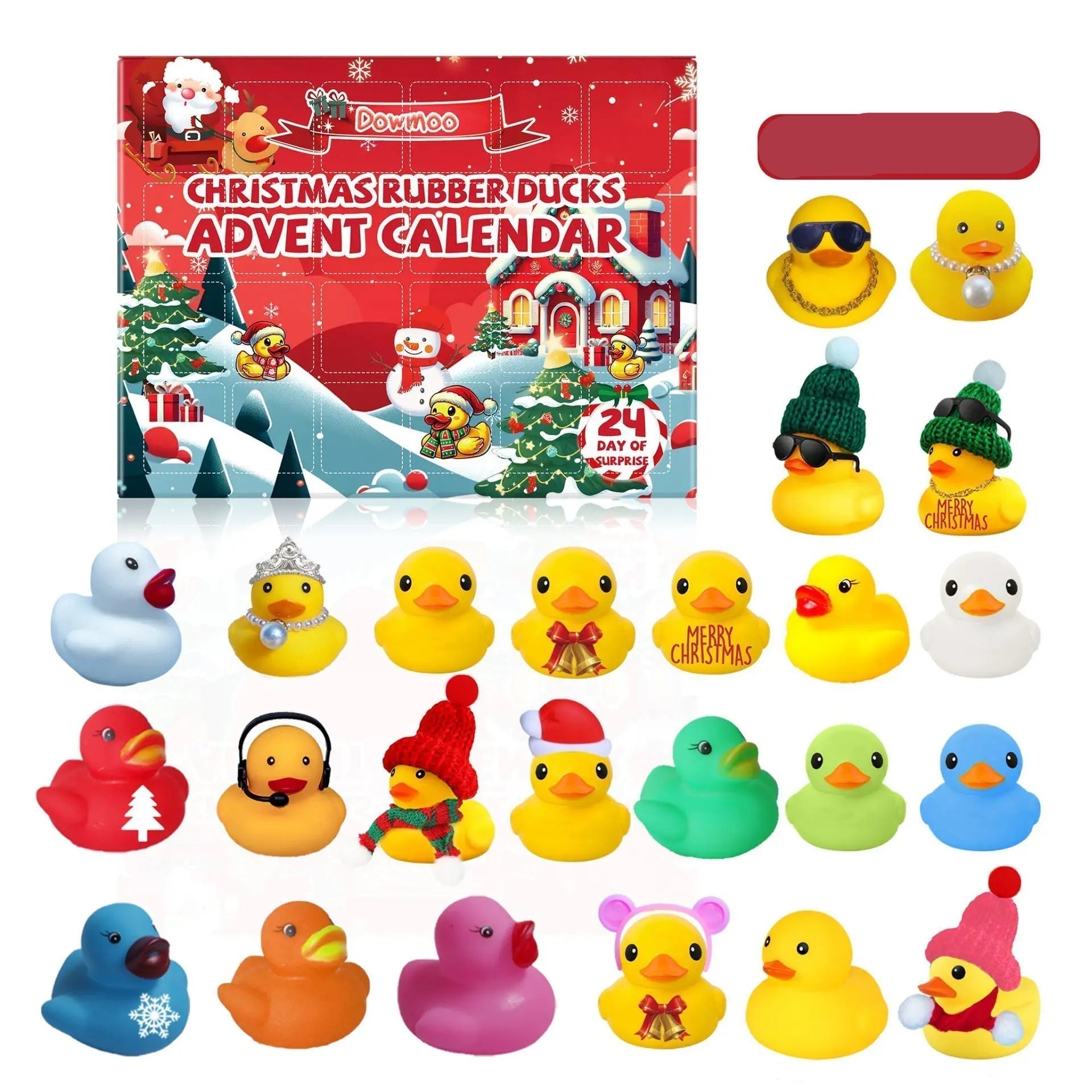 Calendrier de l'Avent Canard Jouet en Caoutchouc pour Enfants - Foivo