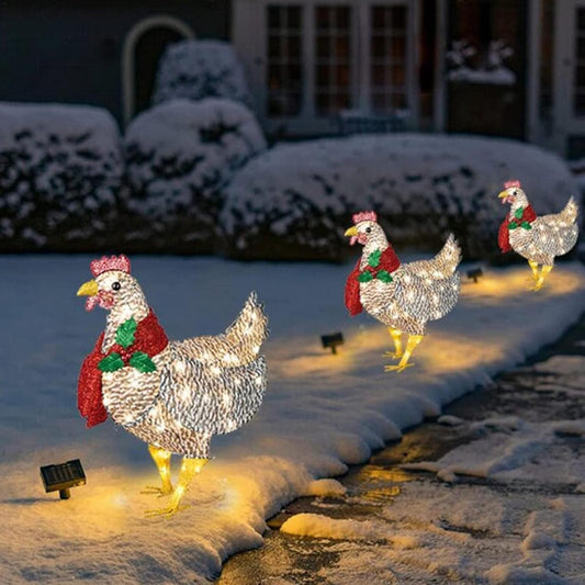 Décoration Jardin Lumineuse Poule Colorée - Foivo