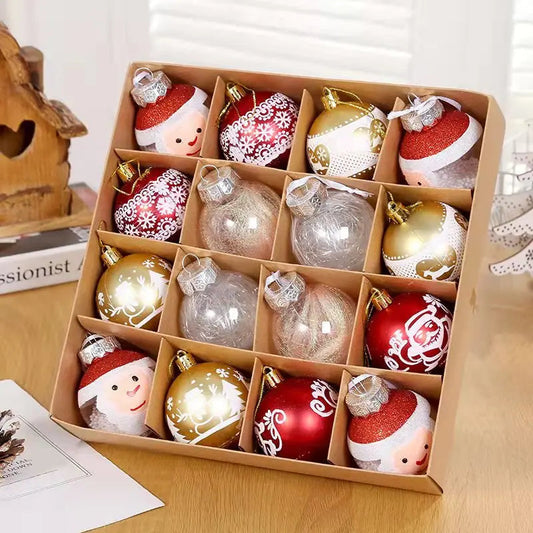 Décorations de Noël Raffinées | Lot de 16 Boules Brillantes - Foivo