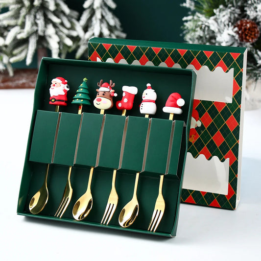 Couverts de Fête Luxe | Set de Table Élégant pour Noël - Foivo