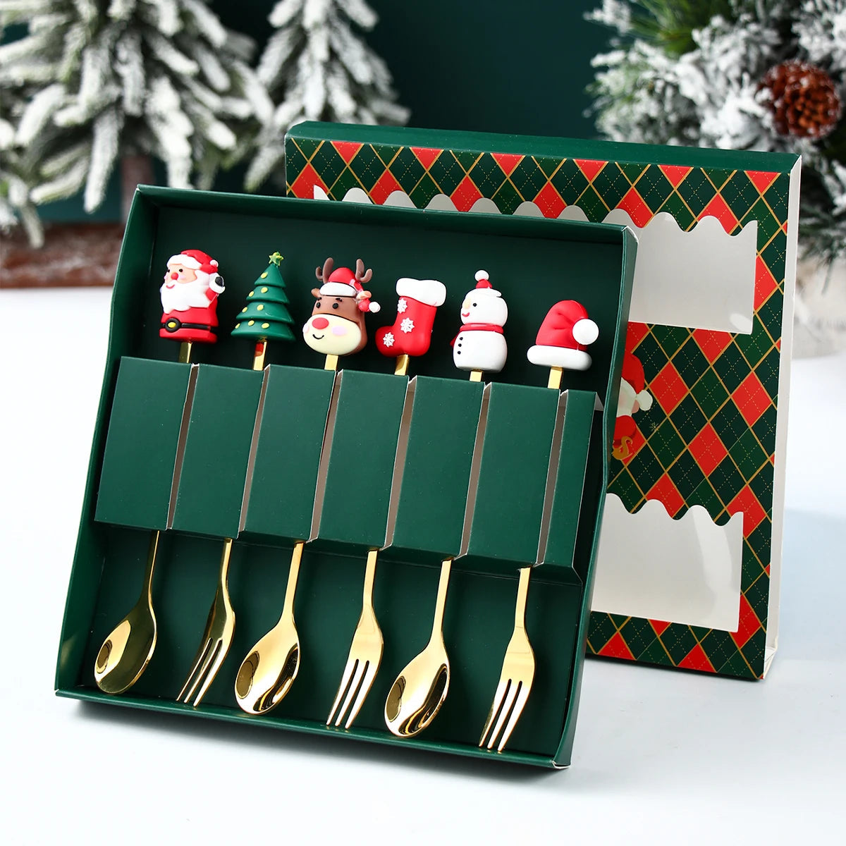 Couverts de Fête de Noël Luxe - Foivo