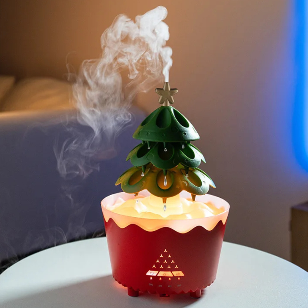 Diffuseur de parfum bois élégant avec lumière LED et télécommande