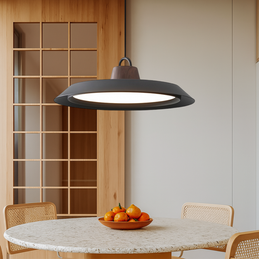 Lampe Pendante Bois Naturel Moderne - Foivo