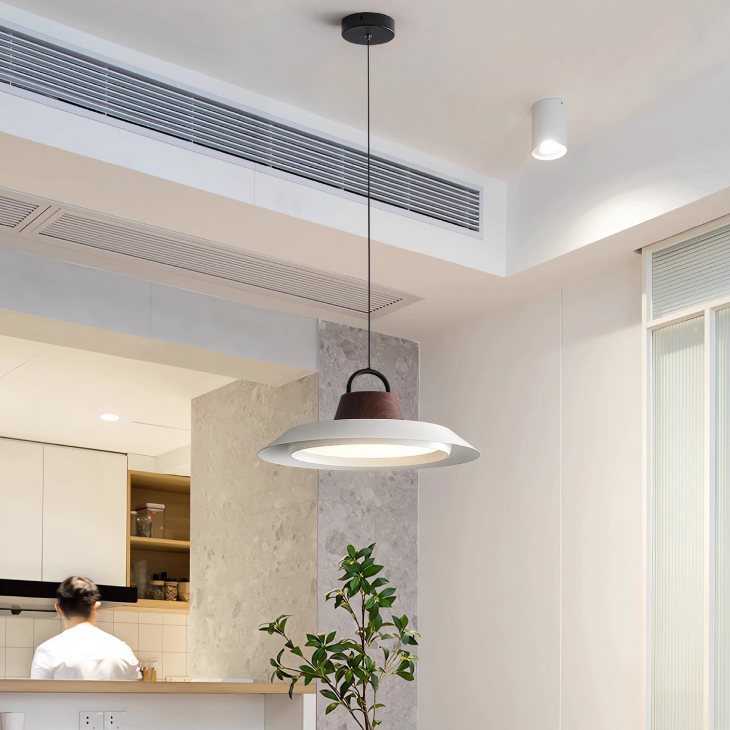 Lampe Pendante Bois Naturel Moderne