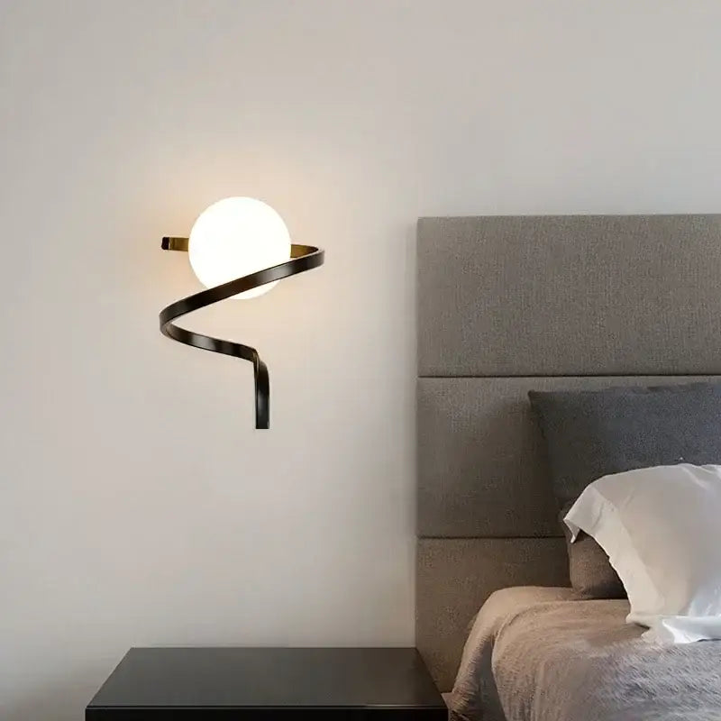 Lampe Murale LED Chic Or et Noir