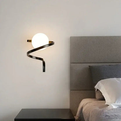 Lampe Murale LED Chic Or et Noir