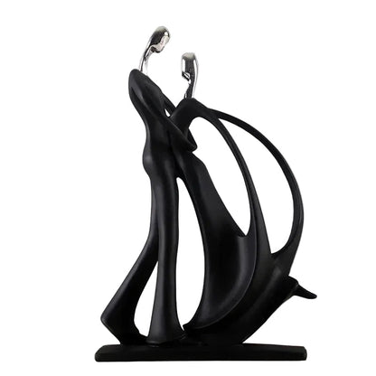 Figurine Décorative Couple Danseur Résine Style Moderne - Foivo