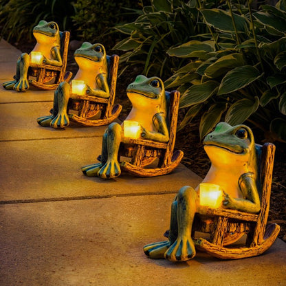 Figurine de Jardin Lumineuse Grenouille Solaire 2