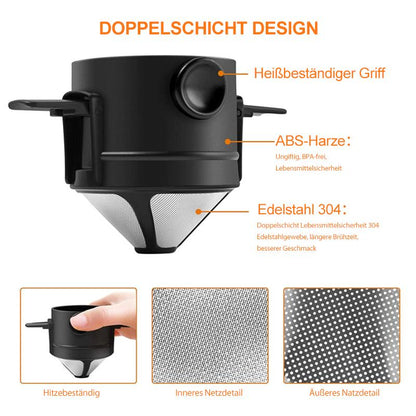 Filtre à Café Réutilisable Compact Double Couche pour Un Café Parfait 2