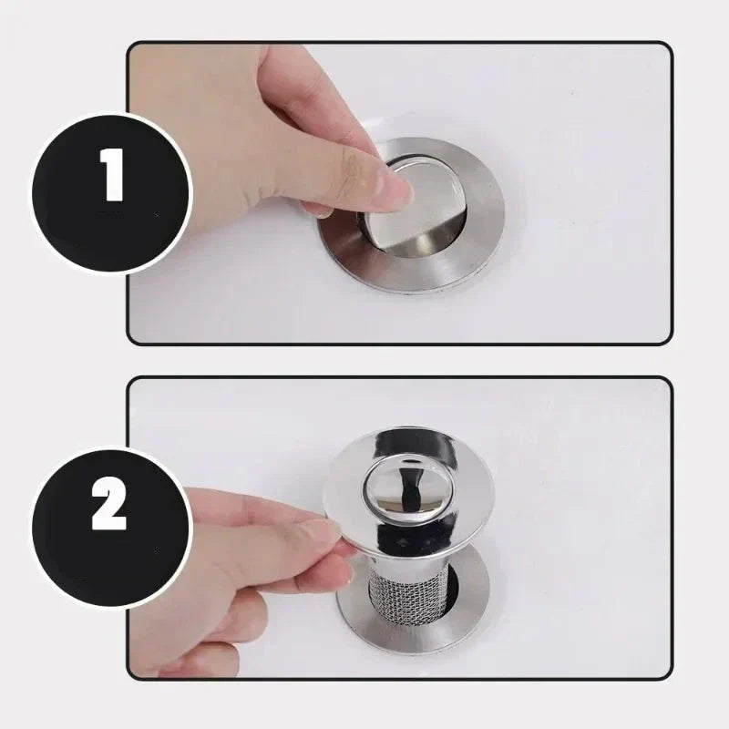 Filtre de Vidange Antirouille pour Cuisine et Salle de Bain avec Attrape-Cheveux 4