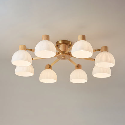 Lampe Plafond Design Élégant en Verre