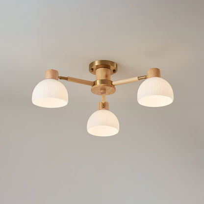 Lampe Plafond Design Élégant en Verre