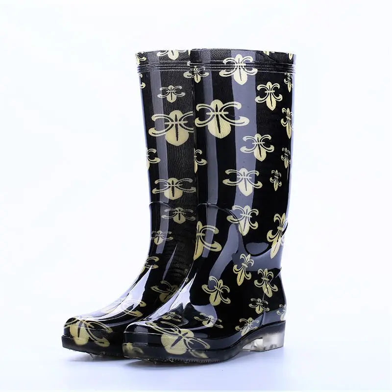 Bottes Hivernales Imperméables à Fleur pour Femme