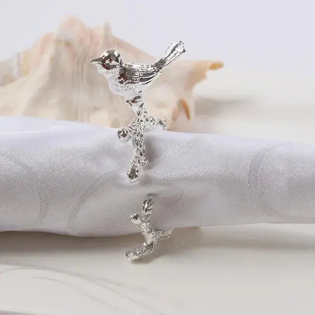 Ensemble Décoration Fleur et Bague à Serviette Élégant