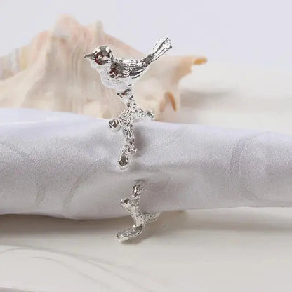 Ensemble Décoration Fleur et Bague à Serviette Élégant