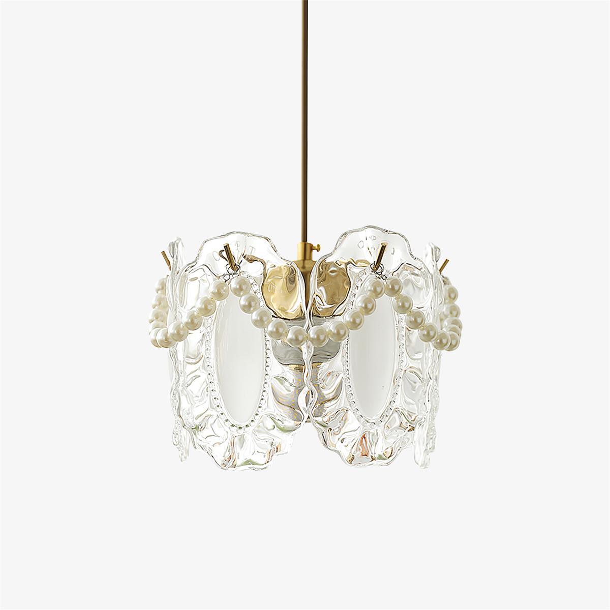 Lampe Suspendue en Verre Délicat, Style Champêtre, LED Inclus - Foivo