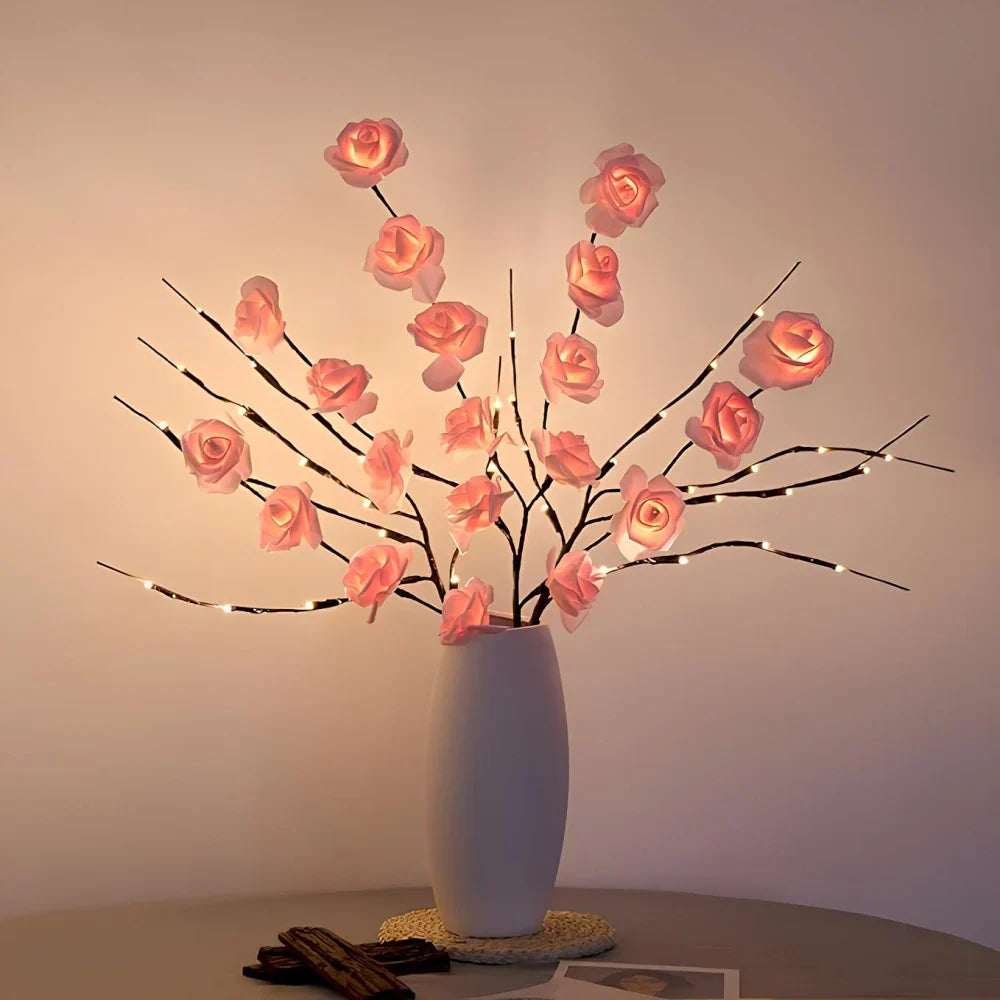 Lampe de Table LED Fleurie Décoration Chambre
