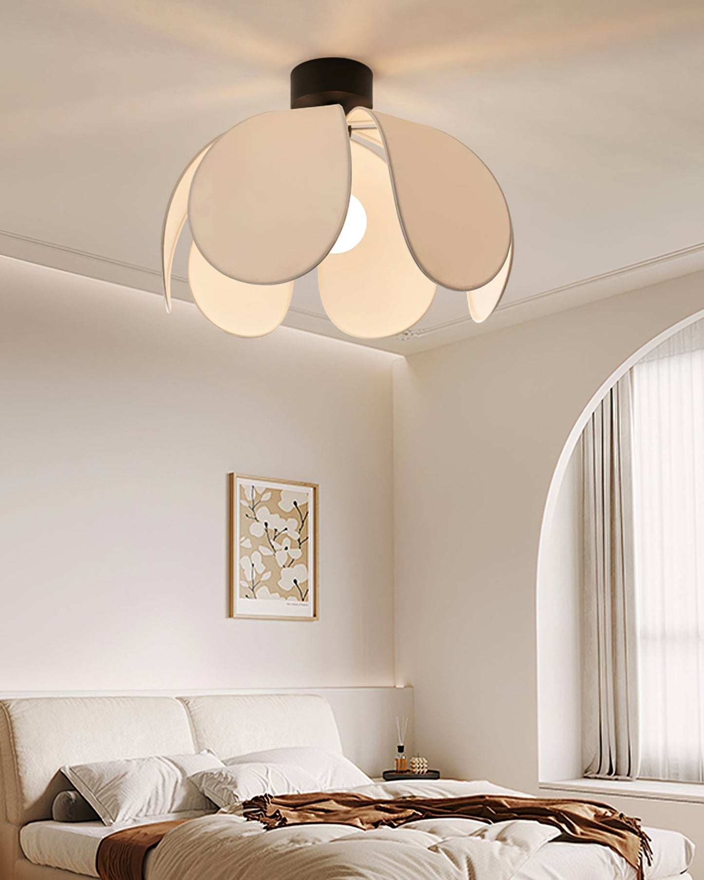 Lampe Plafond en Tissu Chaleureux | Ambiance Douce et Invitante